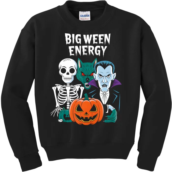 Big Ween Energy Funny Halloween Kids Sweatshirt