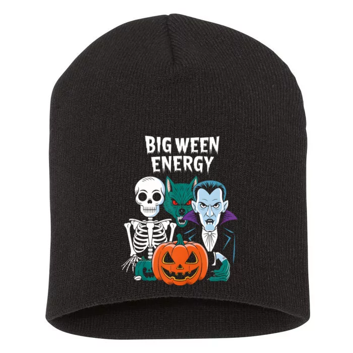 Big Ween Energy Funny Halloween Short Acrylic Beanie