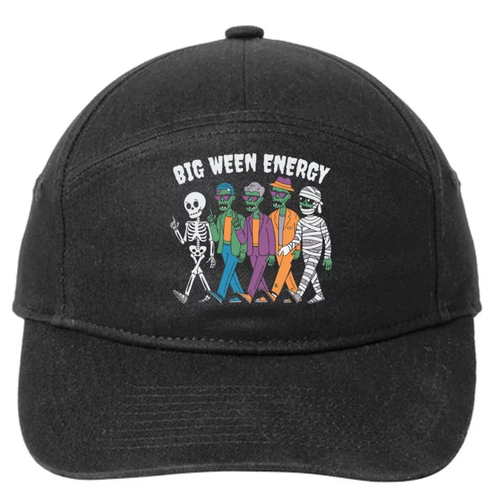 Big Ween Energy Funny Halloween Big Ween Energy 7-Panel Snapback Hat