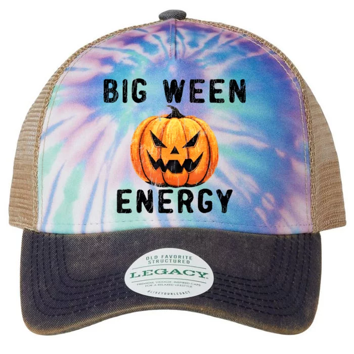 Big Ween Energy Spooky Pumpkin Face Halloween Legacy Tie Dye Trucker Hat