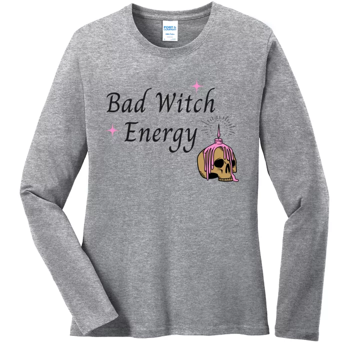 Bad Witch Energy Halloween Witch Gift Ladies Long Sleeve Shirt