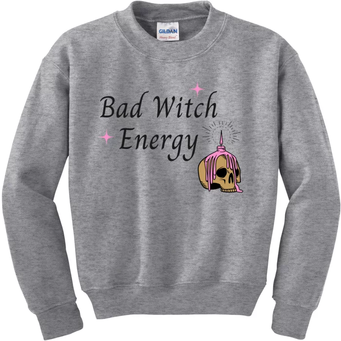 Bad Witch Energy Halloween Witch Gift Kids Sweatshirt