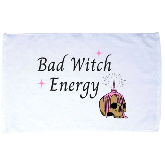 Bad Witch Energy Halloween Witch Gift Microfiber Hand Towel