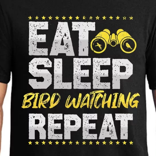 Birds Watch Eat Sleep Repeat Train Birds Hobby Bird Guide Pajama Set