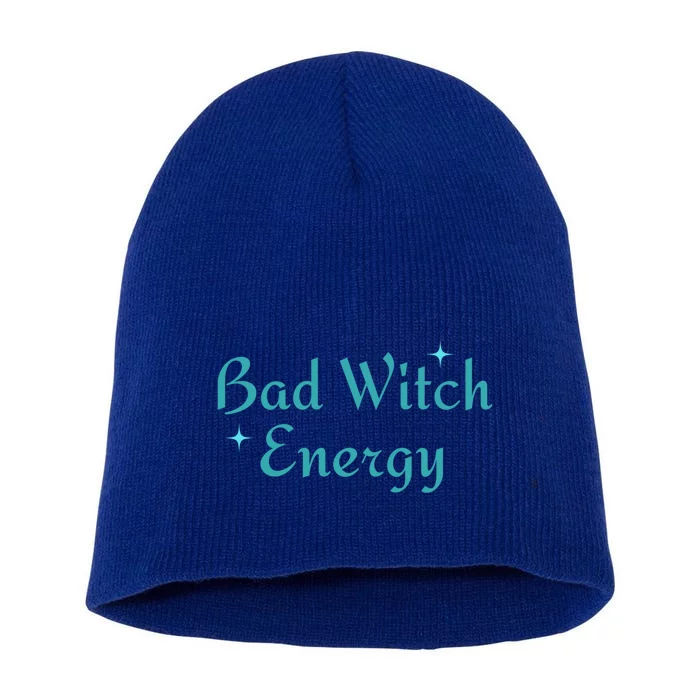 Bad Witch Energy For Halloween Party Matching Costume Gift Short Acrylic Beanie