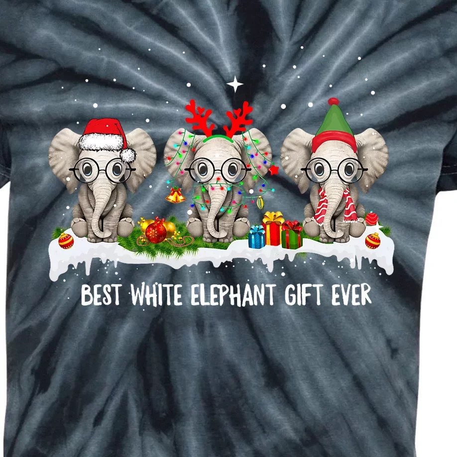 Best White Elephant Gift Ever Funny For Merry Christmas Kids Tie-Dye T-Shirt