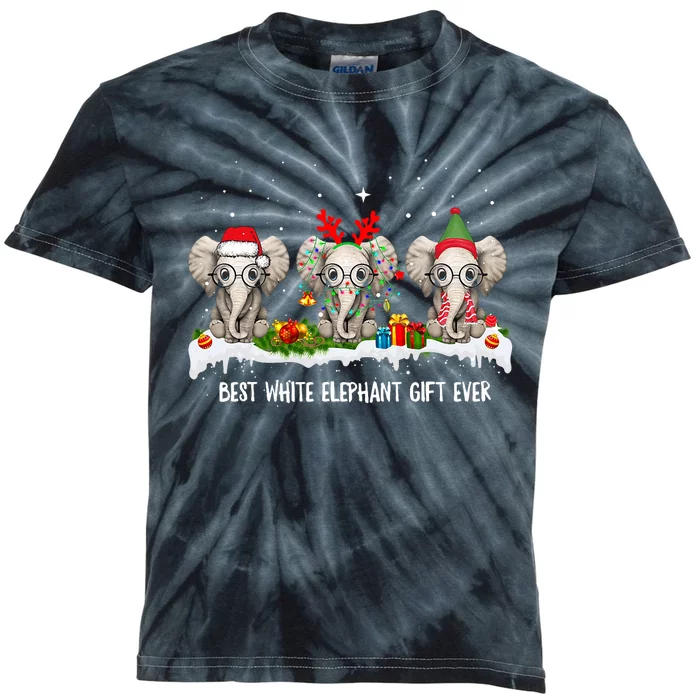 Best White Elephant Gift Ever Funny For Merry Christmas Kids Tie-Dye T-Shirt