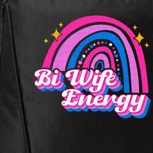 Bi Wife Energy Bisexual Pride Bisexual Flag LGBTQ Support City Backpack