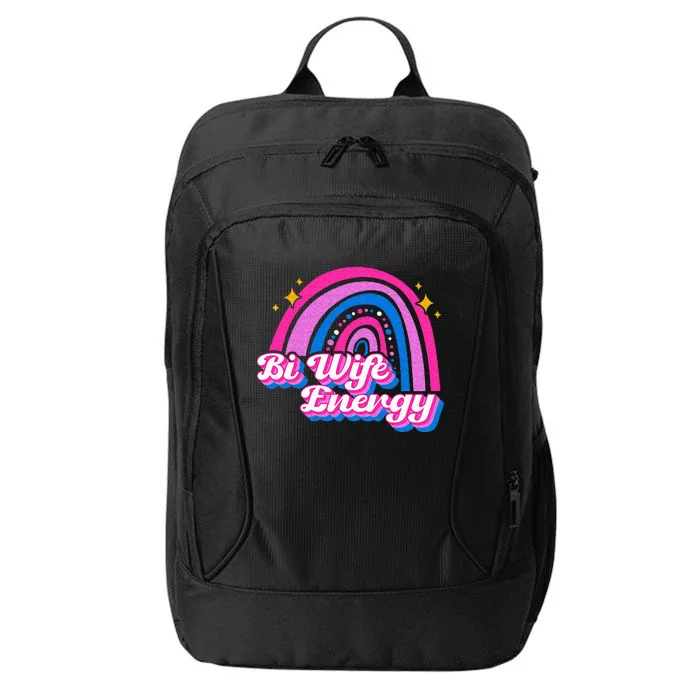 Bi Wife Energy Bisexual Pride Bisexual Flag LGBTQ Support City Backpack