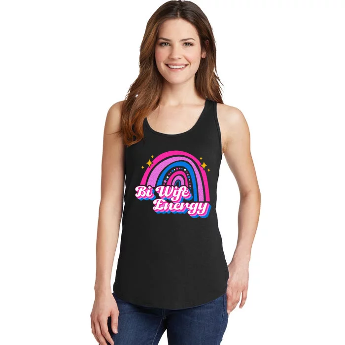 Bi Wife Energy Bisexual Pride Bisexual Flag LGBTQ Support Ladies Essential Tank