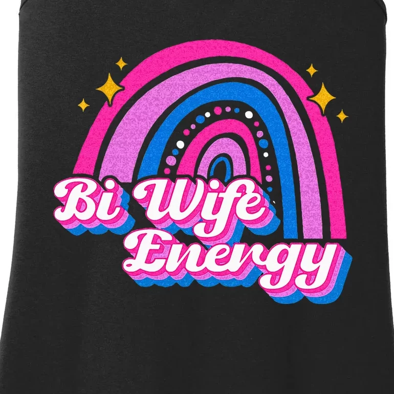 Bi Wife Energy Bisexual Pride Bisexual Flag LGBTQ Support Ladies Essential Tank