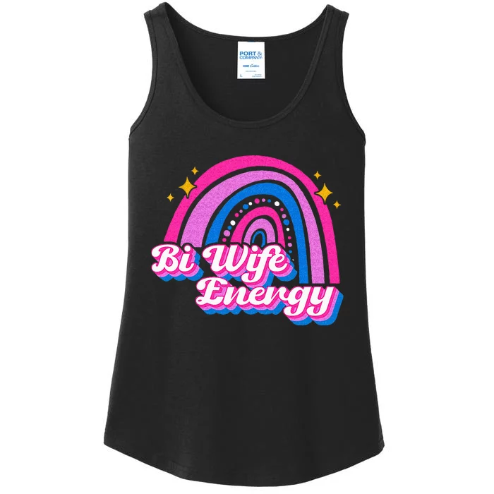 Bi Wife Energy Bisexual Pride Bisexual Flag LGBTQ Support Ladies Essential Tank