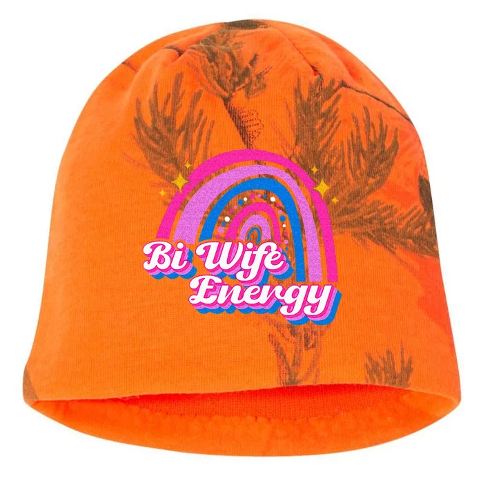 Bi Wife Energy Bisexual Pride Bisexual Flag LGBTQ Support Kati - Camo Knit Beanie