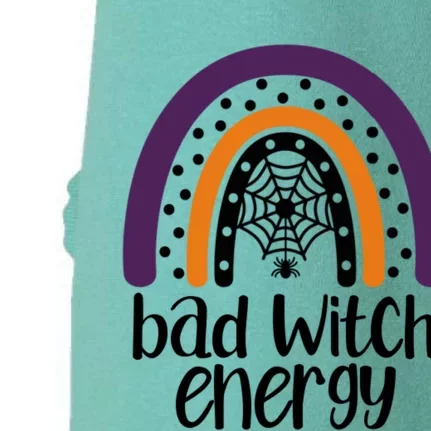 Bad Witch Energy Halloween Rainbow Salem Witches Brooms Funny Gift Doggie 3-End Fleece Hoodie