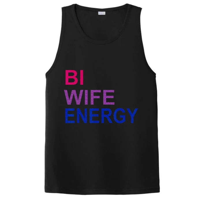 Bi Wife Energy Bisexual Bi Pride Performance Tank