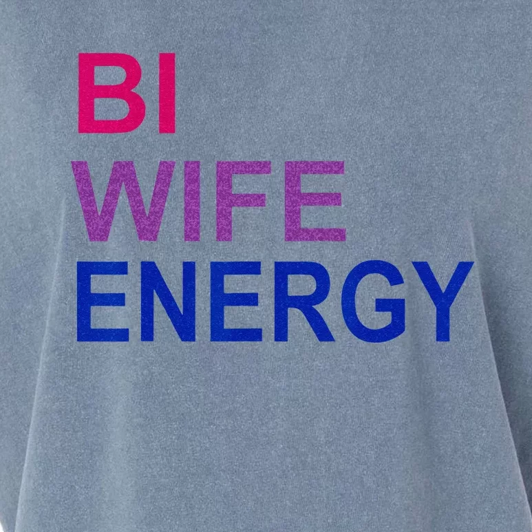 Bi Wife Energy Bisexual Bi Pride Garment-Dyed Women's Muscle Tee