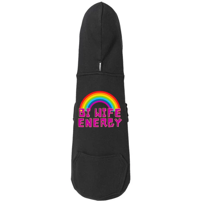 Bi Wife Energy Bisexual Pride Bisexual Flag Bi Pride Doggie 3-End Fleece Hoodie