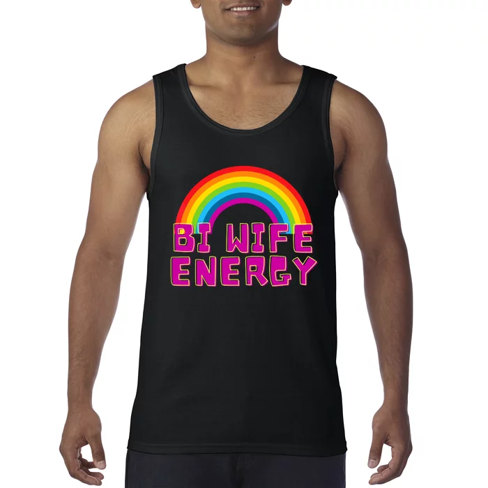 Bi Wife Energy Bisexual Pride Bisexual Flag Bi Pride Tank Top