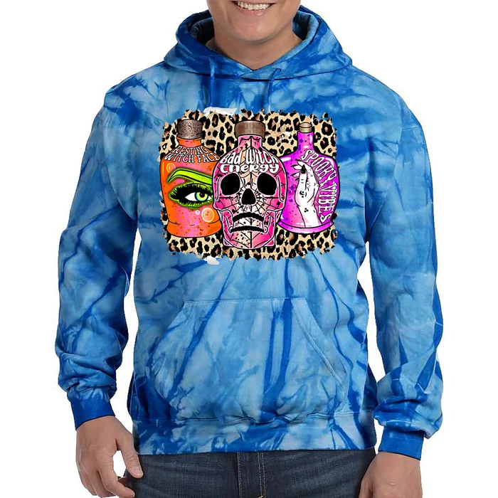 Bad Witch Energy Leopard Gift Tie Dye Hoodie