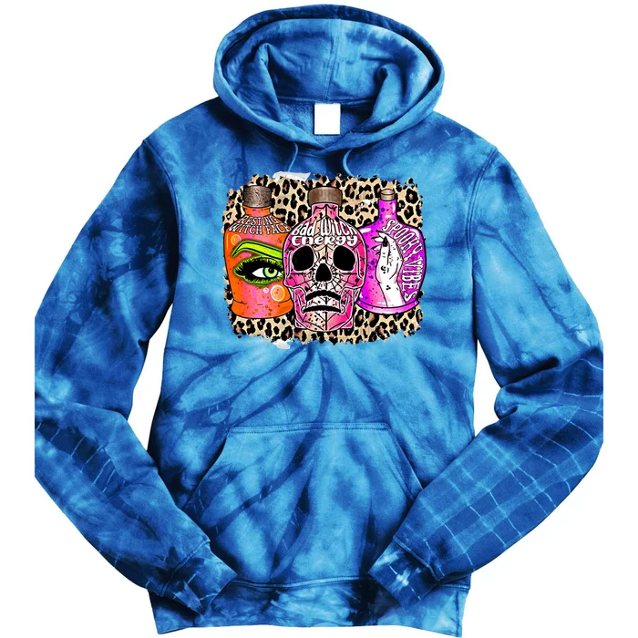 Bad Witch Energy Leopard Gift Tie Dye Hoodie