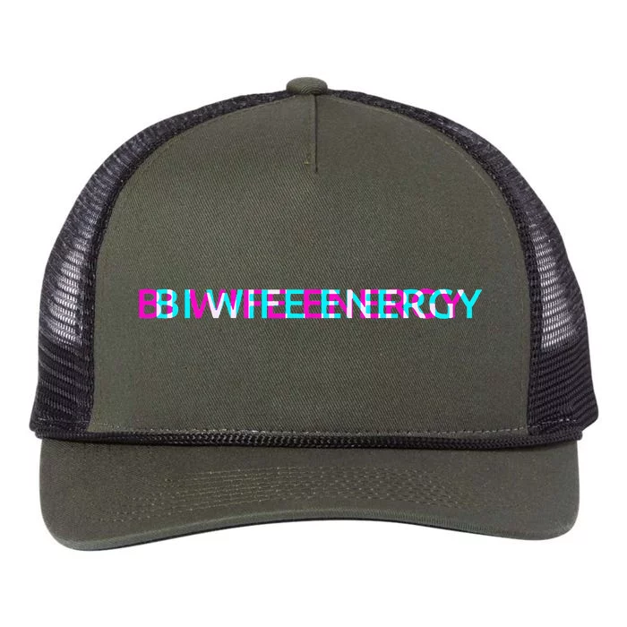 Bi Wife Energy Lgbtq Bisexual Wife Pride Stuff Lgbt Wife Retro Rope Trucker Hat Cap