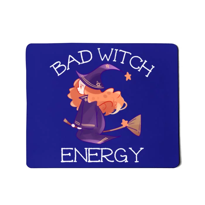 Bad Witch Energy Salem Witches Broom Company Halloween Meaningful Gift Mousepad