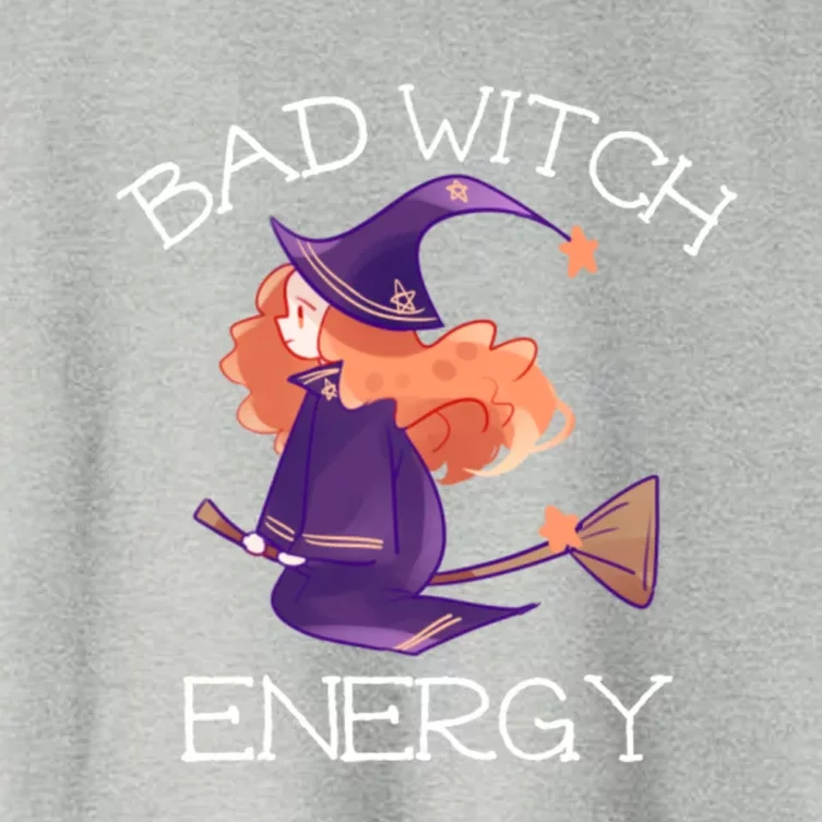 Bad Witch Energy Salem Witches Broom Company Halloween Meaningful Gift Women's Crop Top Tee