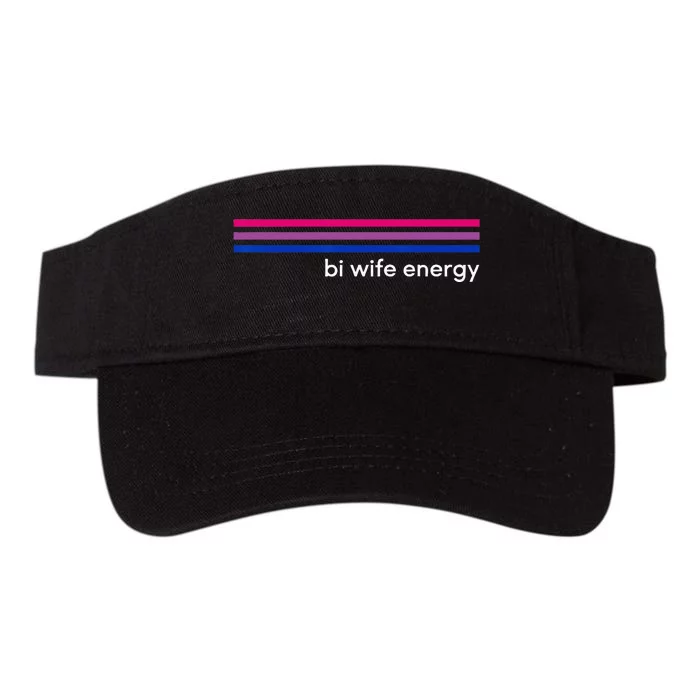 Bi Wife Energy Bisexual Pride Flag Bisexuality LGBTQ Valucap Bio-Washed Visor