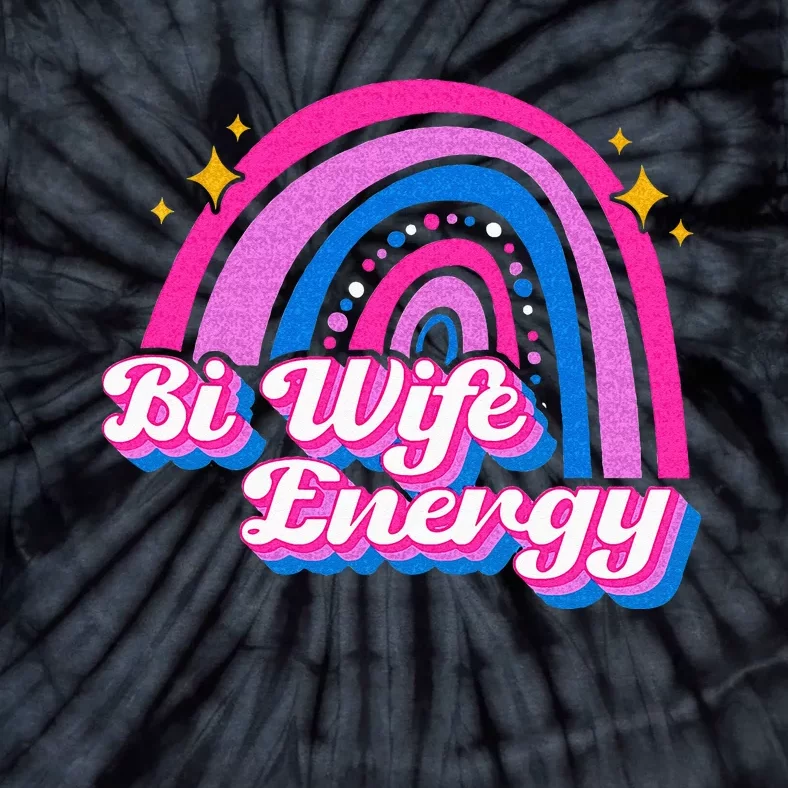 Bi Wife Energy Bisexual Pride Bisexual Flag LGBTQ Support Tie-Dye T-Shirt