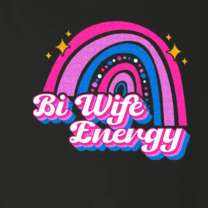 Bi Wife Energy Bisexual Pride Bisexual Flag LGBTQ Support Toddler Long Sleeve Shirt