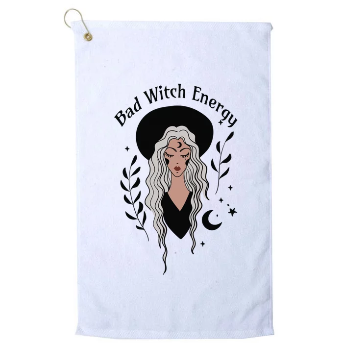 Bad Witch Energy Witchy Halloween Witchcore Cute Gift Platinum Collection Golf Towel