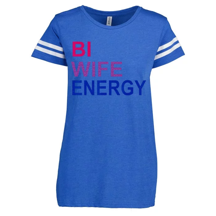 Bi Wife Energy Bisexual Bi Pride Enza Ladies Jersey Football T-Shirt