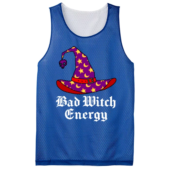 Bad Witch Energy Salem Witches Hat Halloween Spells Potions Cool Gift Mesh Reversible Basketball Jersey Tank