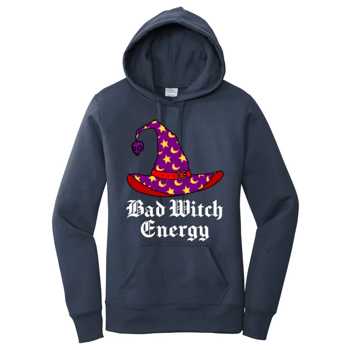 Bad Witch Energy Salem Witches Hat Halloween Spells Potions Cool Gift Women's Pullover Hoodie