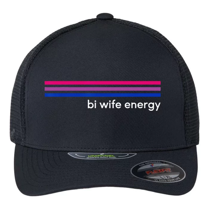 Bi Wife Energy Bisexual Pride Flag Bisexuality LGBTQ Flexfit Unipanel Trucker Cap