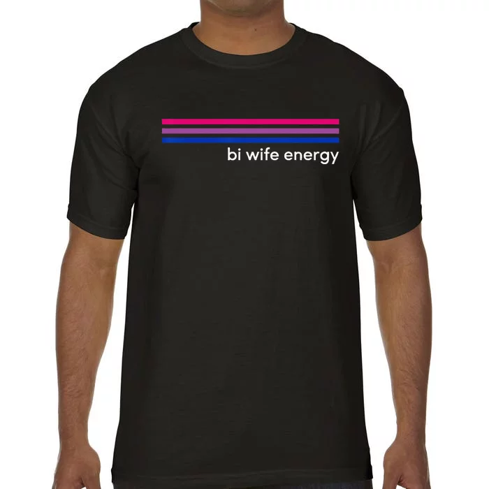 Bi Wife Energy Bisexual Pride Flag Bisexuality LGBTQ Comfort Colors T-Shirt