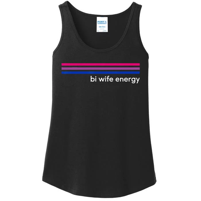 Bi Wife Energy Bisexual Pride Flag Bisexuality LGBTQ Ladies Essential Tank