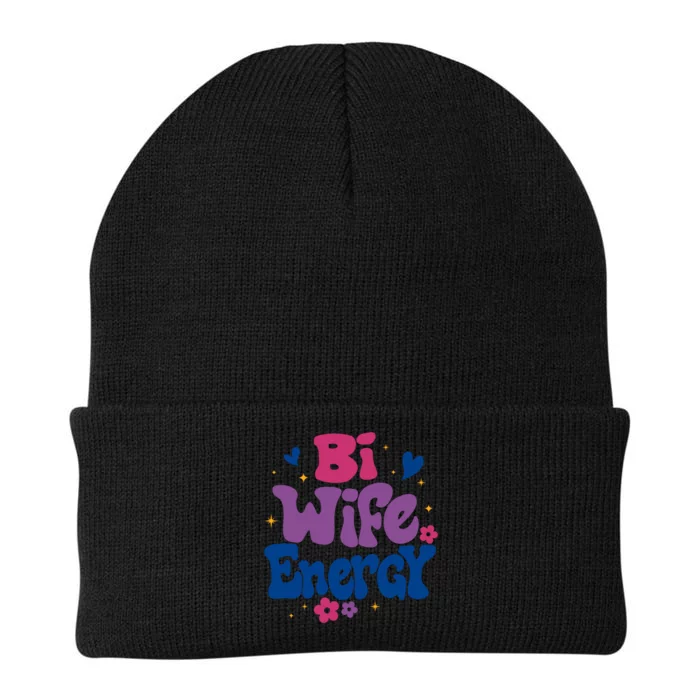 Bi Wife Energy LGBT Month Pride Month Human Rights LGBT Support Equality Rights Knit Cap Winter Beanie