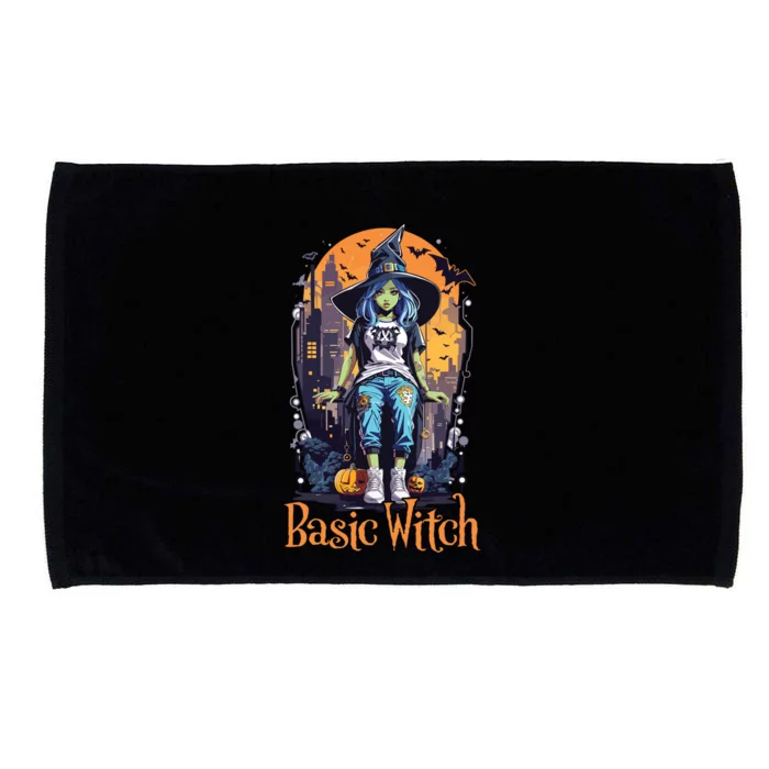 Basic Witch Funny Urban Halloween Zombie Witch Streetwear Cute Gift Microfiber Hand Towel