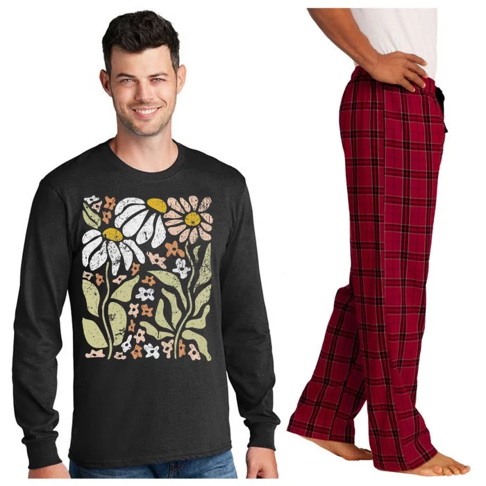 Boho Wildflowers Floral Nature Flower For Wo Nature Lover Long Sleeve Pajama Set