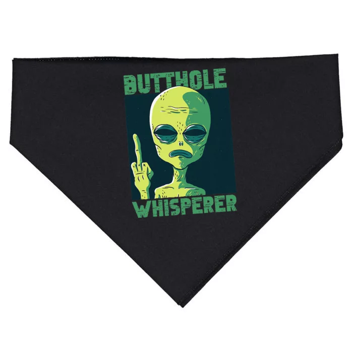 Butthole Whisperer Funny Aliens Sarcastic Adult Humour USA-Made Doggie Bandana