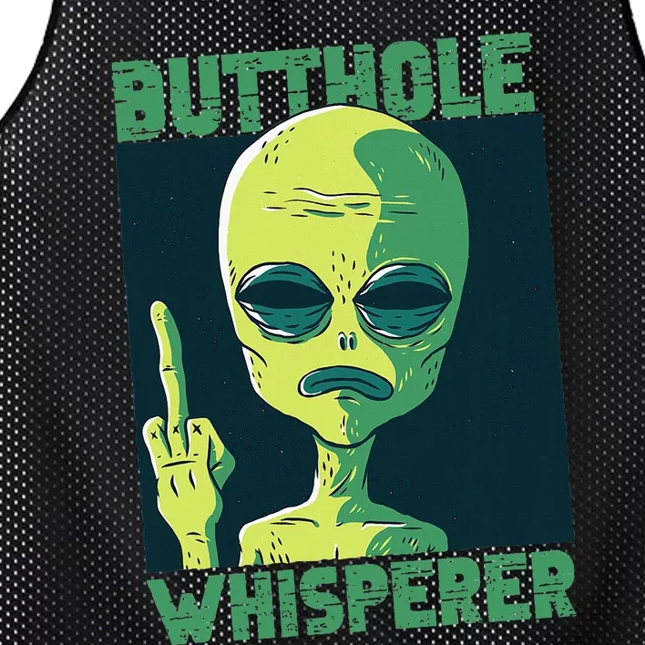 Butthole Whisperer Funny Aliens Sarcastic Adult Humour Mesh Reversible Basketball Jersey Tank