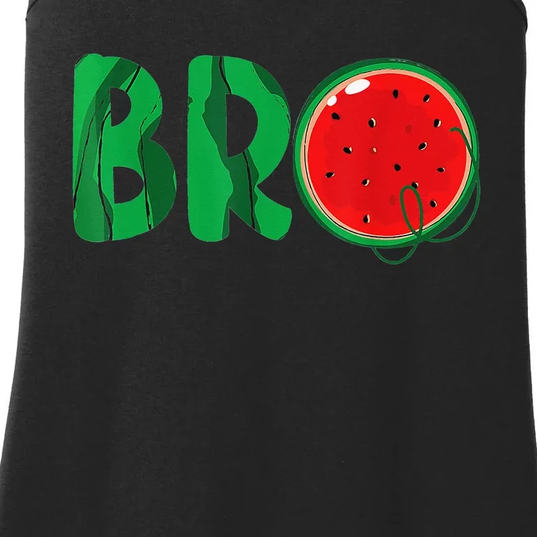 Bro Watermelon Funny Matching Family Summer Fruit Brother Ladies Essential Tank