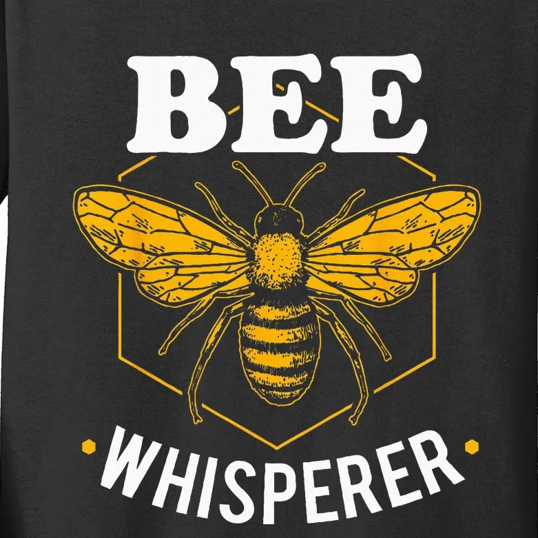 Bee Whisperer Funny Beekeeping & Beekeeper Kids Long Sleeve Shirt