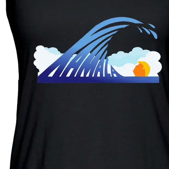 Blue Wave For Kamala Harris Funny Trump Ladies Essential Flowy Tank