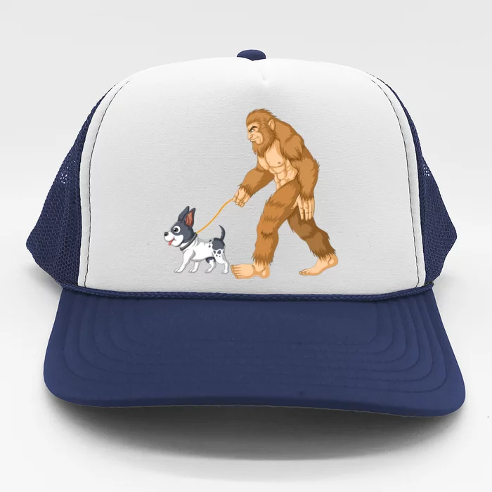 Bigfoot Walk French Bulldog Trucker Hat