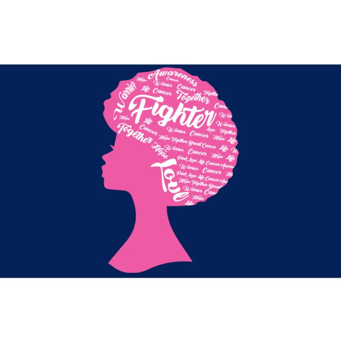 Black Woman Fighter Support Breast Cancer Bumper Sticker