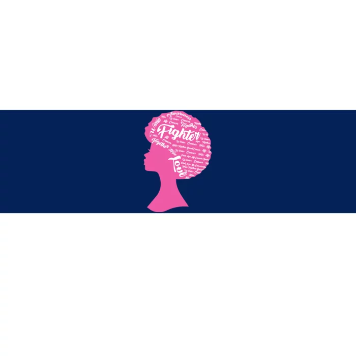 Black Woman Fighter Support Breast Cancer Bumper Sticker