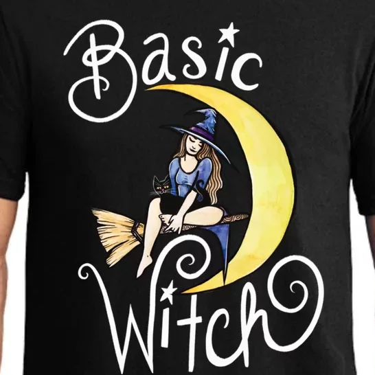 Basic Witch Funny Moon Witch Gift Pajama Set