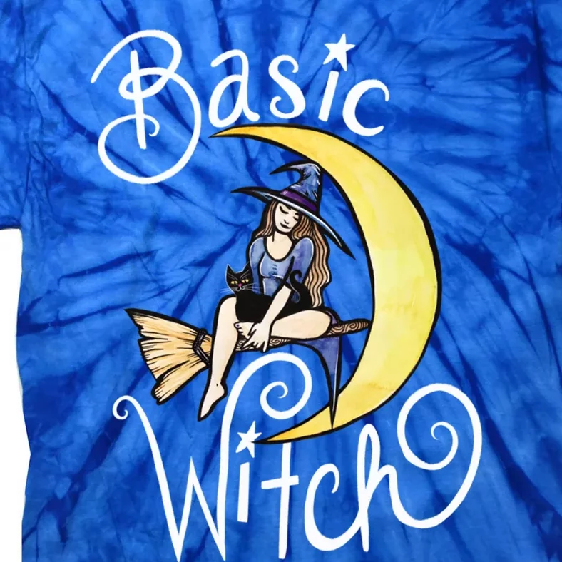 Basic Witch Funny Moon Witch Gift Tie-Dye T-Shirt